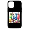 iPhone 15 Pro Rabbit In Sunglasses Boxing With Punching Bags. Easter Gym Case