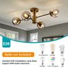 Modern Semi Flush Mount Ceiling Light Fixture, 4-Light Gold Mid Century Chand...