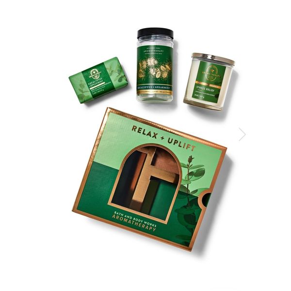 Bath Body Works AROMATHERAPY STRESS RELIEF RELAX And UPLIFT EUCALYPTUS GIFT SET