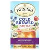Cold Brewed Iced Tea, Black Tea, Unsweetened, Mixed Berries, 20 Single Serve Tea