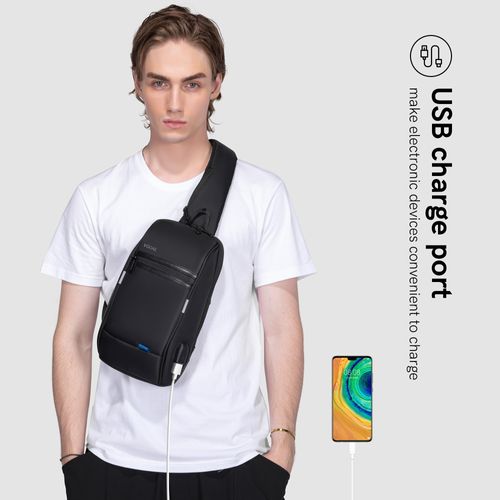 VGOAL Backpack Shoulder Crossbody Chest Bag for Men with USB Charging Port