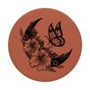 Mango Orange - Butterfly Boho Chic Insect Flower PopSockets Swappable PopGrip