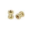 sourcing map M3 x 6mm(L) x 5mm(OD) Female Thread Brass Knurled Threaded Insert Embedment Nuts, 70Pcs