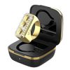 TTring TikTok Scrolling Ring Remote Control with Glitter Diamonds for iPhone, iPad, Android (Gold)