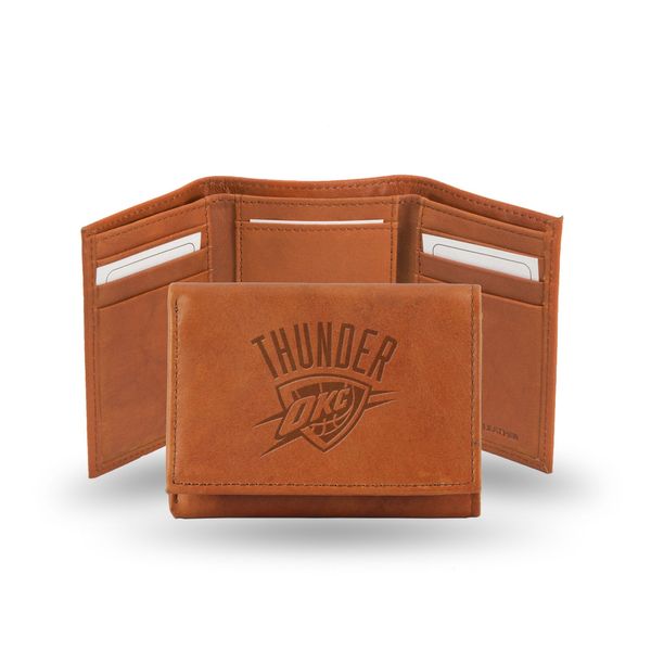 Oklahoma City Thunder Embossed Leather Trifold Wallet