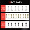 49PC Thread Repair Tool UNC UNF Metric Thread Chaser Restorer Kit with Tap Dies