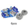 uxcell Steel Wire Spiral Kitchen Dish Pot Cleaning Tool 6 Pcs