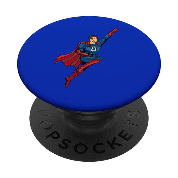 Super Bitcoin Comic BTC Coin Token Crypto Blockchain Token PopSockets Swappable PopGrip