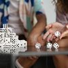 300 Pieces Dices Set Mini Dice 6 Sided Game Dices Tiny Square Corner Dice (0.27 Inch/7mm)