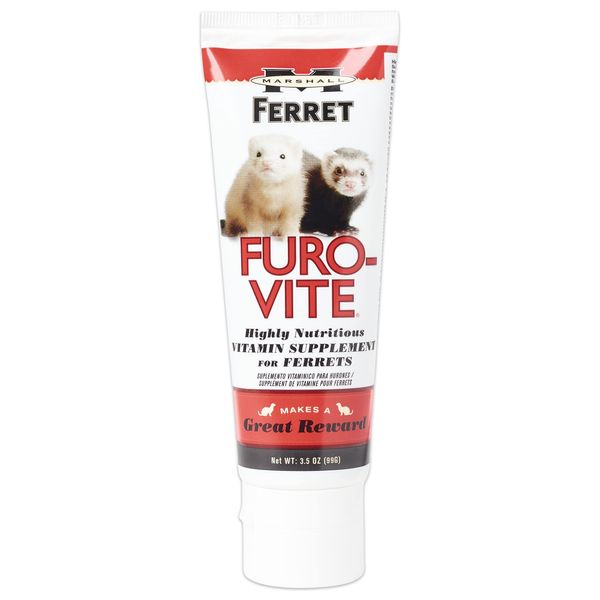 Marshall Pet Products Natural Furo-Vite Highly Nutritious Daily Vitamin Supplement Paste, for Ferrets of All Ages, for Training and Support, 3 oz