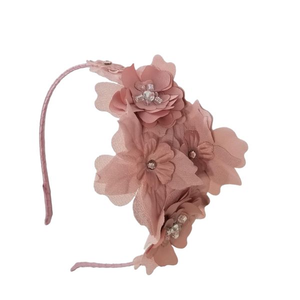 Mauve Chiffon Headband for Toddlers