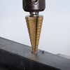 3PCS Step Drill Bit Set 1/4" Hex Shank Quick Change Steel Titanium Coated Drills