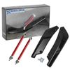 Rear Bumper Canard Diffuser Splitter Spoiler Fin Red 6"-9" Support Rod Tie Bar