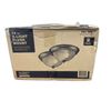 12.75 in 2-Light Brushed Nickel Flush Mount Ceiling Light w/Frosted Shade 2PK