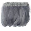 Sowder Duck Goose Feather Trim Fringe 2 Yards(Gray)