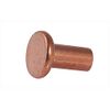 1/8 X 1/2 Flat Head Copper Rivets; 100 PCS Box