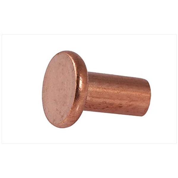 1/8 X 1/2 Flat Head Copper Rivets; 100 PCS Box