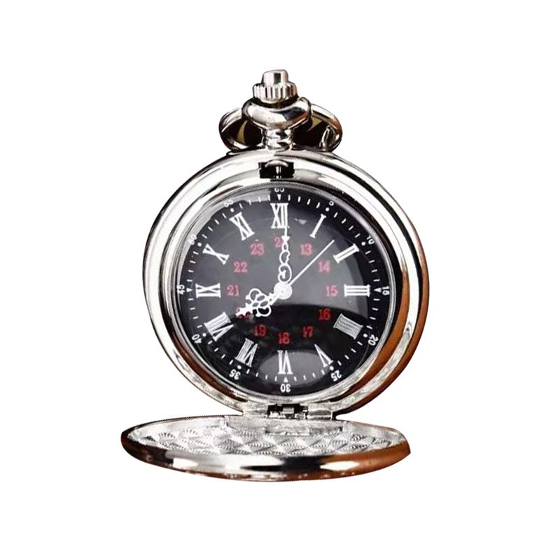 Cerioll Vintage Uniseks Zakhorloge met Ketting, Retro Kwarts, Klassiek
