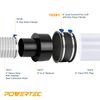 POWERTEC 70120 4 Inch Key Hose Clamp, Thumb Screw Key Adjustable Stainless Steel Hose Clamps for Dust Collection and Dryer Vent Hose, 5 pack