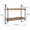 2-Tier Floating Shelf for Bathroom Organization Storage Rustic Wood Wall Decor