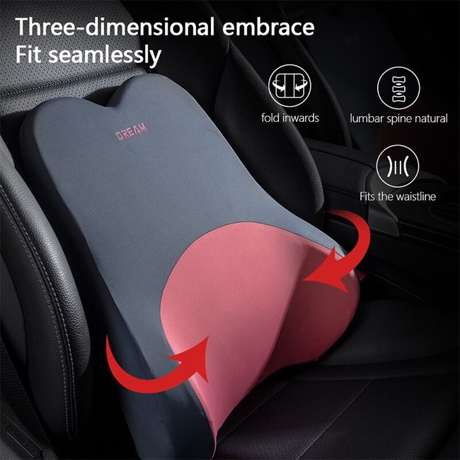 Universal Car Neck Headrest Waist Lumbar Support Pillow Memory