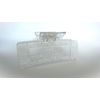 Generic Rectangle large clear transparent white flower acrylic hair claw clip