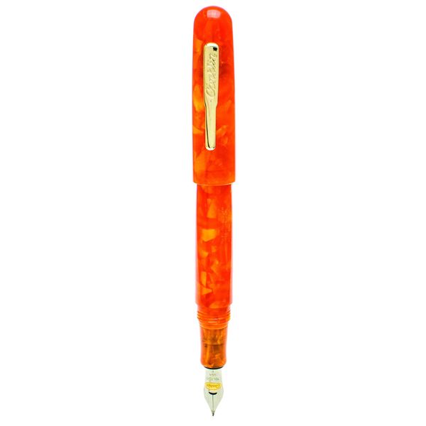 Conklin All American Fountain Pen, Stub Nib, Sunburst Orange - Exquisite Writing Experience: A Luxury Pen for Journaling, Autographs, and Memorable Gifts on Any Occasion