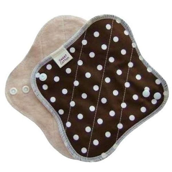 Organic Cotton Cloth Napkins D Series Liner: Brown Polka Dot