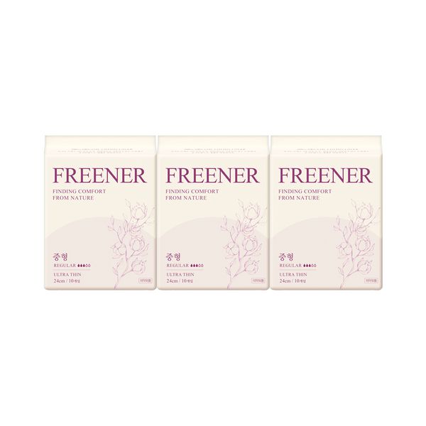 Freener Super Slim Organic Sanitary Napkin Medium Size 3 Pack