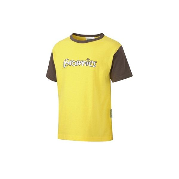 David Luke Girl's Brownie Guide T Shirt, Yellow (Gelb - Gelb), 10 Years UK