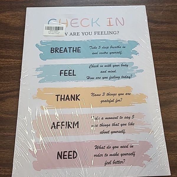 Therapy Office Mental Health Wall Art Decor Check In On Mental Health