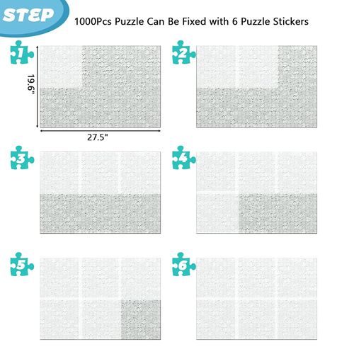 Preserve 4 X 1000 Puzzle Glue Sheets,24Sheets Puzzle Saver Peel and Stick, Clear Puzzle Saver Sheets No Stress & No Mess, Puzzle Sticker Sheets Preserve Your Puzzle, Work Better with Puzzle Frame
