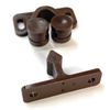 Pro Pack of 5Pcs, Plastic Double Roller Catches, 7.0 Lb, Brown
