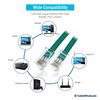 Cat6 Green Ethernet Patch Cable, Bootless, 7 foot