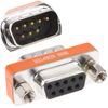 kenable 9 Pin Serial Null Modem Adapter RS232 Male Plug to Female Socket Converter