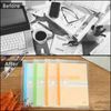 DAJAVE 60 Pcs A5 Plastic Wallet with Popper Clear Document Wallets A5 Plastic Folders Popper Wallets with Button