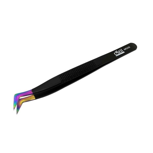 MS Series MS09 Professional Eyelash Extension Titanium Black Precision Eyelash Tweezers Handmade Tweezers