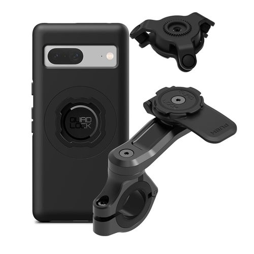 Quad Lock Motorcycle Handlebar Mount PRO Kit with Vibration Dampener and MAG Phone Case for Google Pixel 7