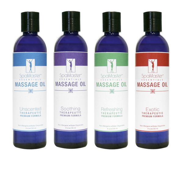 Master Massage Massage Oil, 8 oz. Variety Pack of 4