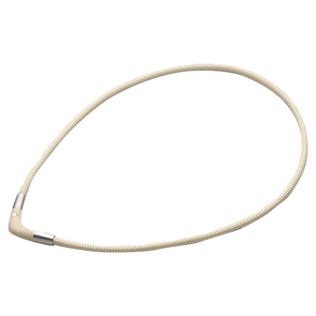 Phiten RAKUWA Magnetic Titanium V - Shaped Necklace, cream