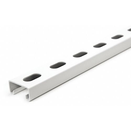 Slotted Standard 1-5/8 in x 13/16 in Strut Channel, White Painted Steel, 14 ga, 1 ft-Each
