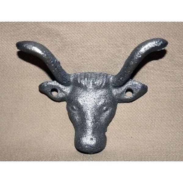 Steer Wall Hook Bull Coat Hanger Texas Long Horn Key holder