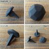 Iron Decorative Nail Black Diameter 0.8 inch (2 cm) ap020bk