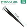 100 Pack 1/4 Inch Drip Irrigation Support Stakes, Plastic, 5.68 Inch, Barb Co...
