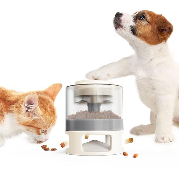 Interactive Food Dispenser Toy For Dogs - Slow Feeder And Entertainment For Your Furry Friend - B White