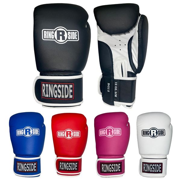 Ringside Striker Boxing Training Sparring Gloves, Large/X-Large, Black/White