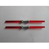 LEGO Star Wars 2 Red Double Light Sabers With Flat Silver Handle