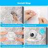 PAIKIUU Universal Adhesive Camera Mount Wall Mounting Bracket for Security Camera, Acrylic Camera Wall Mount Holder Floating Shelf Transparent