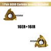 3/4" Threading Holders SER2020K16 + SEL2020K16 CNC Thread Turning Holders + 16ER/16IR AG60 Carbide Threading Inserts with Wrenches