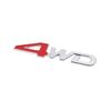 sourcing map Silver Tone Red 4WD Pattern Car Body Decorative Emblem Badge Decal